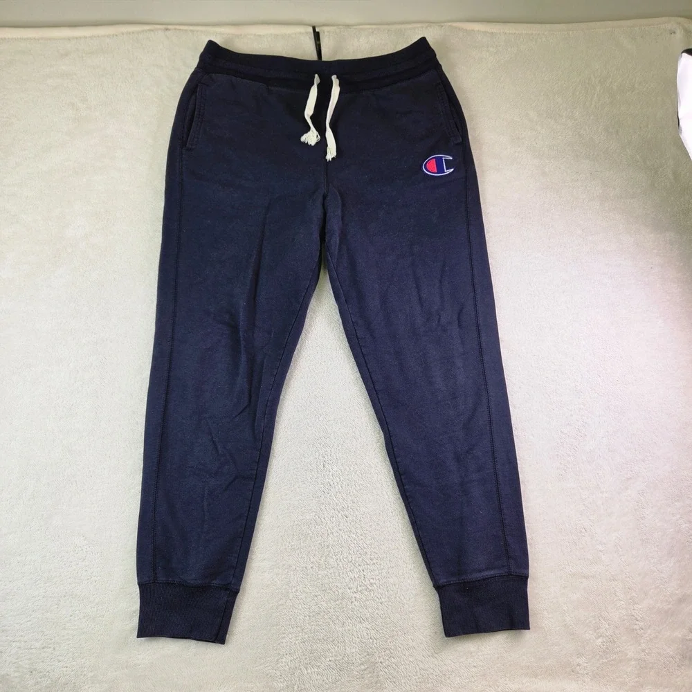 Champion Mens XL Navy Blue Authentic Athletic Apparel Fleece Sweatpants Joggers